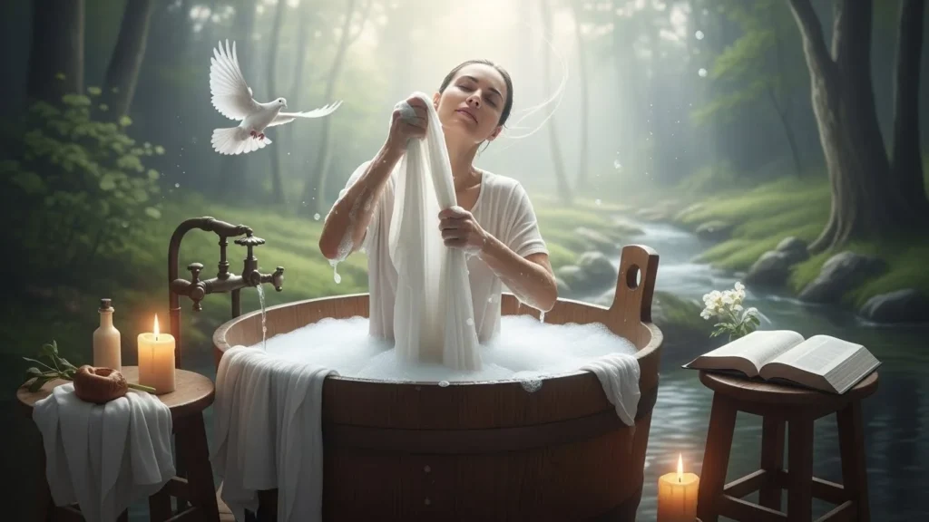 the biblical meaning of washing clothes in a dream